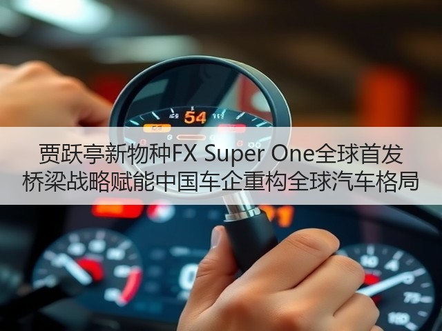 贾跃亭新物种FX Super One全球首发 桥梁战略赋能中国车企重构全球汽车格局(图3)