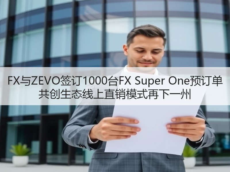 FX与ZEVO签订1000台FX Super One预订单 