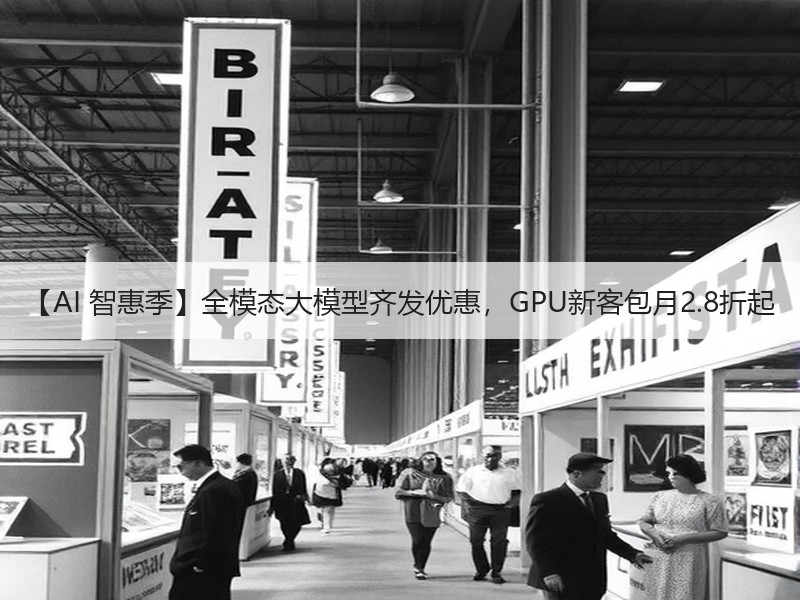 【AI 智惠季】全模态大模型齐发优惠，GPU新客包月2.8折