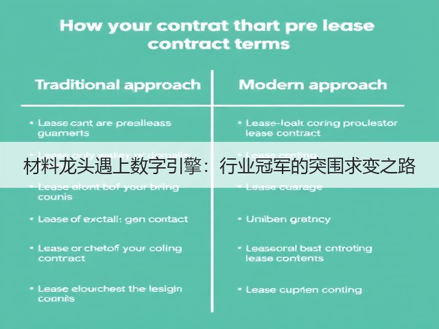 材料龙头遇上数字引擎:行业冠军的突围求变之路(图1) 材料龙头遇上数字引擎:行业冠军的突围求变之路(图1)