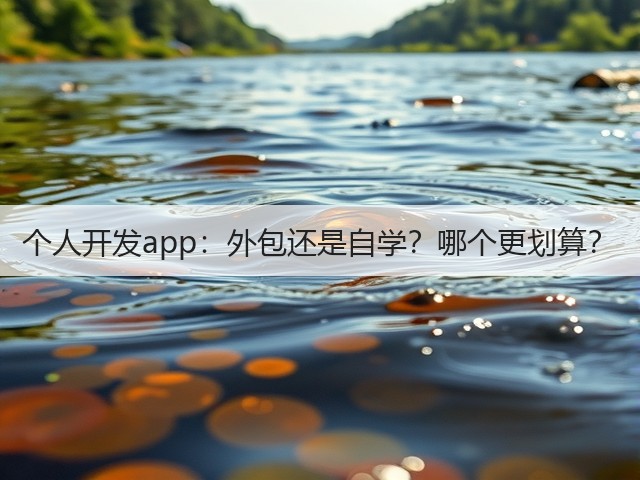 个人开发app:外包还是自学?哪个更划算?(图2) 个人开发app:外包还是自学?哪个更划算?(图2)
