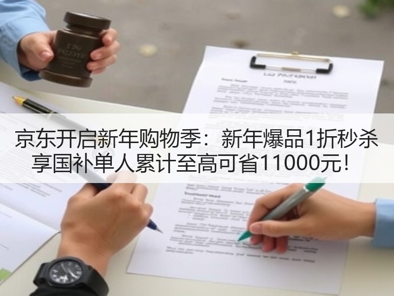 京东开启新年购物季：新年爆品1折秒杀 享国补单人累计至高可省