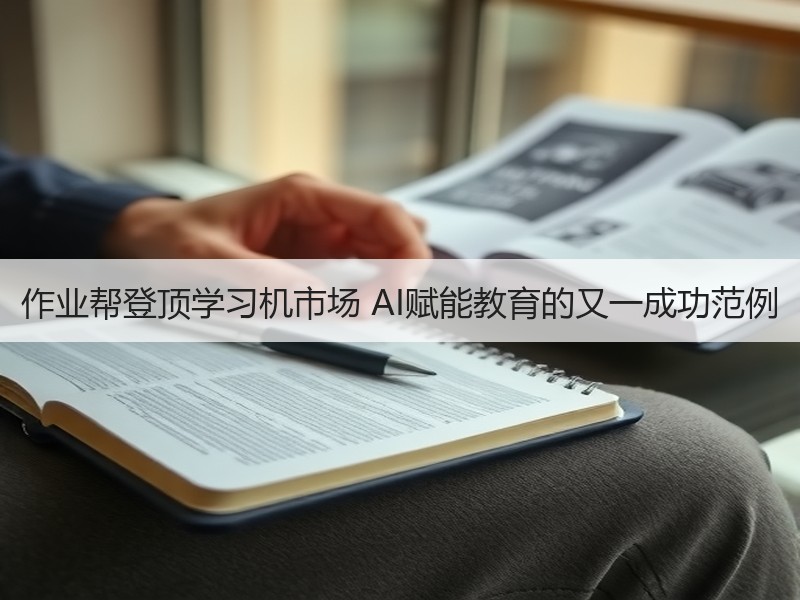 作业帮登顶学习机市场 AI赋能教育的又一成功范例
