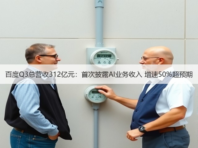 百度Q3总营收312亿元:首次披露AI业务收入 增速50%超预期(图1) 百度Q3总营收312亿元:首次披露AI业务收入 增速50%超预期(图1)
