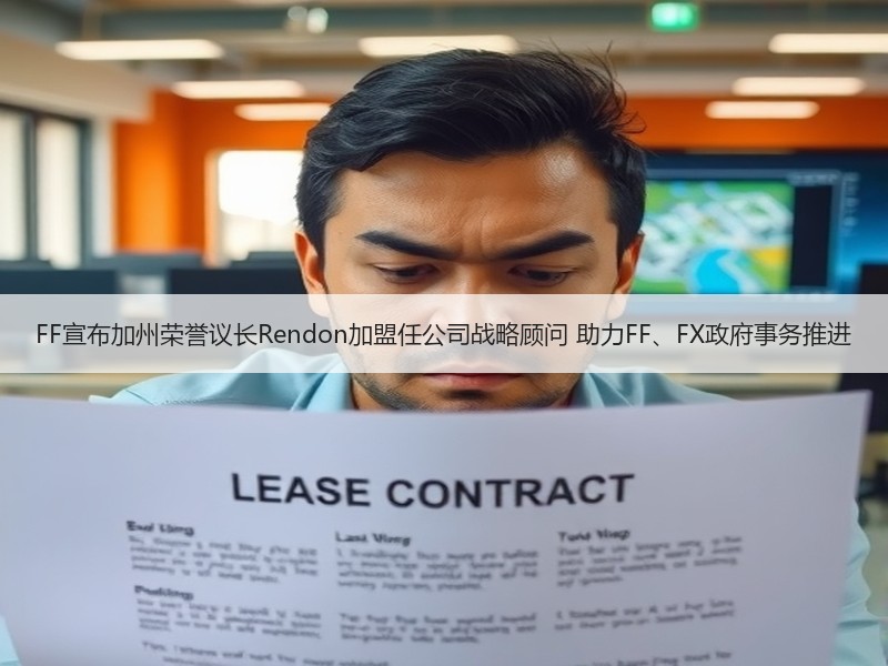 FF宣布加州荣誉议长Rendon加盟任公司战略顾问 助力FF