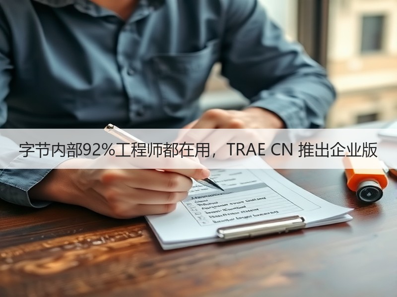 字节内部92%工程师都在用，TRAE CN 推出企业版