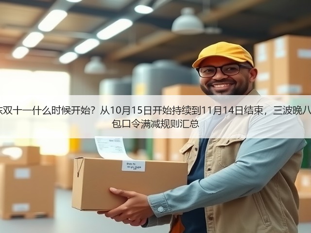 2025年淘宝天猫京东双十一什么时候开始?从10月15日开始持续到11月14日结束,三波晚八点最便宜优惠、附红包口令满减规则汇总(图2) 2025年淘宝天猫京东双十一什么时候开始?从10月15日开始持续到11月14日结束,三波晚八点最便宜优惠、附红包口令满减规则汇总(图2)