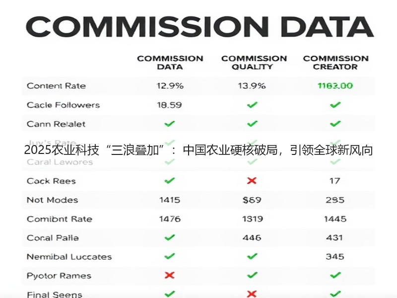 2025农业科技“三浪叠加”：中国农业硬核破局，引领全球新风