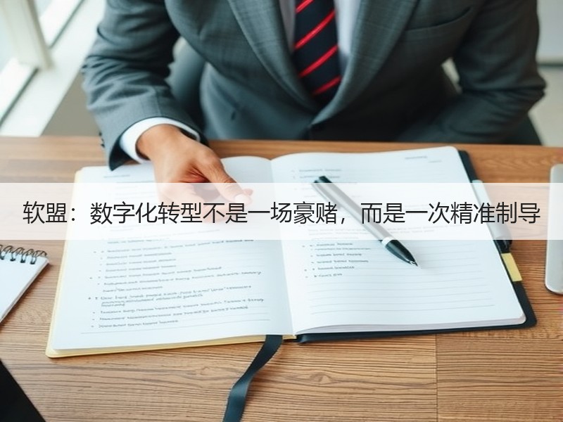 软盟：数字化转型不是一场豪赌，而是一次精准制导