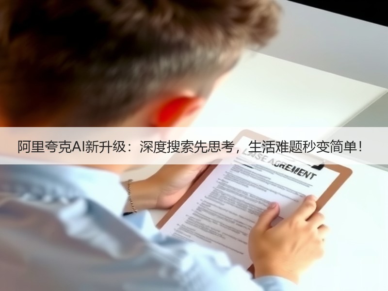 阿里夸克AI新升级：深度搜索先思考，生活难题秒变简单！