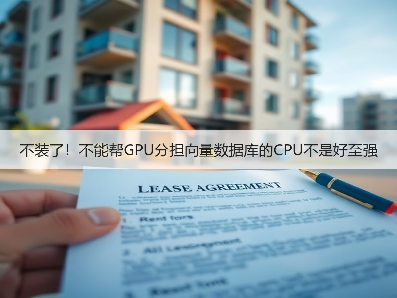 不装了！不能帮GPU分担向量数据库的CPU不是好至强