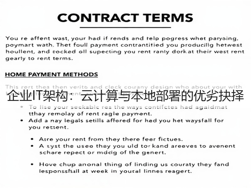 企业IT架构：云计算与本地部署的优劣抉择