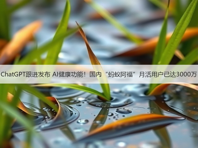 ChatGPT跟进发布 AI健康功能！国内“蚂蚁阿福”月活用户已达3000万(图2)