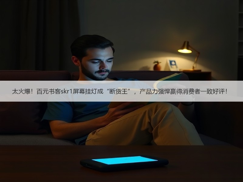 太火爆！百元书客skr1屏幕挂灯成“断货王”，产品力强悍赢得