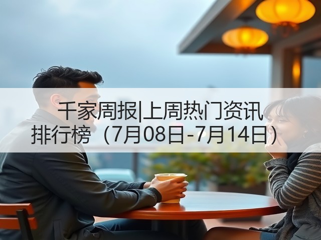 千家周报|上周热门资讯 排行榜(7月08日-7月14日)(图1) 千家周报|上周热门资讯 排行榜(7月08日-7月14日)(图1)