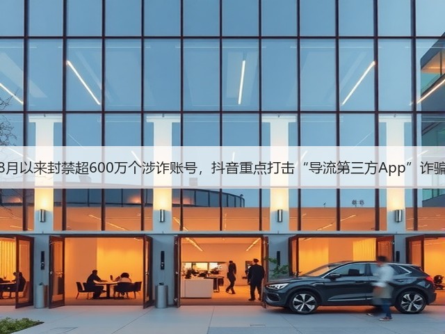8月以来封禁超600万个涉诈账号，抖音重点打击“导流第三方App”诈骗(图1)